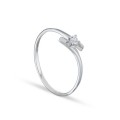 Anillo de oro blanco 9k con circonita Oro Vivo