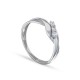Anillo de oro blanco 9k con 3 circonitas Oro Vivo