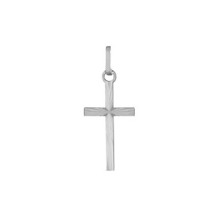 Colgante de oro blanco 18k con cruz Oro Vivo