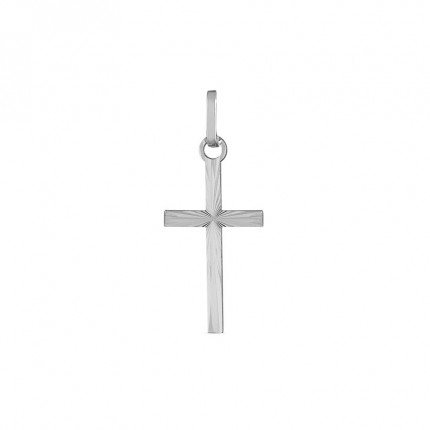 Pendente em ouro branco 18 k com cruz