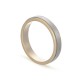 Alianza de oro bicolor 18k centro satinado 4mm Oro Vivo