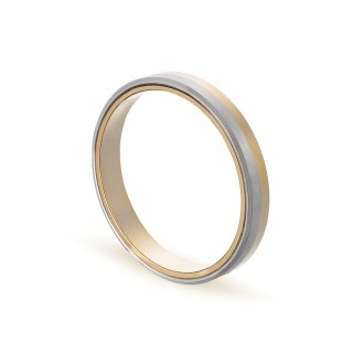 Alianza de oro bicolor 18k 2 oros 3mm Oro Vivo