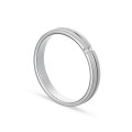Aliança em ouro branco 18k 2 diamantes 0,02ct 3mm Oro Vivo