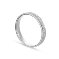 Aliança em ouro branco 18k lapidada de 3mm Oro Vivo