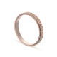 Alianza de oro rosa 18k facetada 3mm Oro Vivo