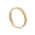 Aliança em ouro amarelo 18k lapidada de 2,5mm Oro Vivo