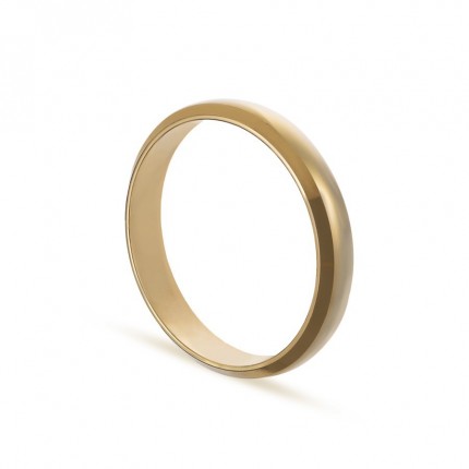 Alianza de oro amarillo 18k 1/2 caña 4mm Oro Vivo