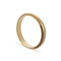 Aliança em ouro amarelo 18k 1/2 cana 4mm acabamento brilhante
