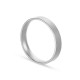 Alianza de oro blanco 18k lisa confort 4mm Oro Vivo