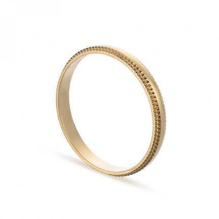 Alianza de oro amarillo 18k lisa bordes 2.5mm Oro Vivo
