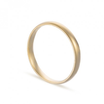 Alianza de oro amarillo 18k 1/2 caña 3mm Oro Vivo