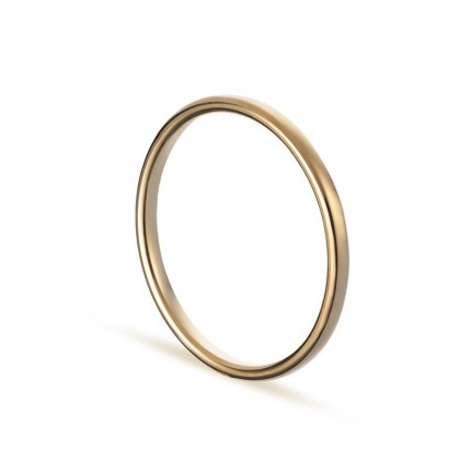 Alianza de oro amarillo 18k 1/2 caña plana 2mm Oro Vivo