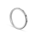 Aliança em ouro branco 18k 5 diamantes 0,10ct 2,5mm Oro Vivo