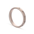 Aliança em ouro rosa 18k 5 diamantes confort 3mm Oro Vivo