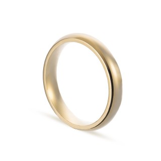Alianza de oro amarillo 18k 1/2 caña 4mm Oro Vivo