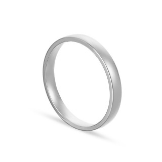 Alianza de oro blanco 18k lisa confort 3mm Oro Vivo