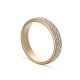 Alianza de oro bicolor 18k facetada 4mm Oro Vivo