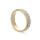Alianza de oro bicolor 18k facetada 5mm Oro Vivo