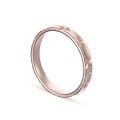 Aliança em ouro rosa 18k estrelas 3mm Oro Vivo