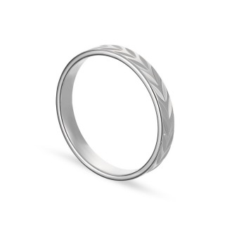 Alianza de oro blanco 18k espigas 3mm Oro Vivo