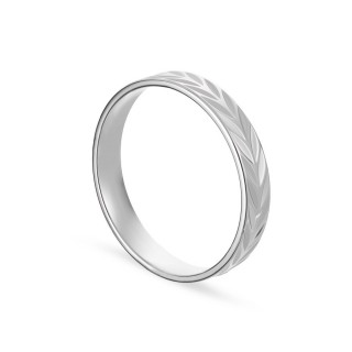 Alianza de oro blanco 18k espigas 4mm Oro Vivo