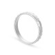 Alianza de oro blanco 18k labrada 3mm Oro Vivo