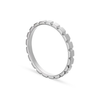 Alianza de oro blanco 18k rectángulos 2mm Oro Vivo