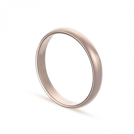 Alianza de oro rosa 18k 1/2 caña 3mm Oro Vivo