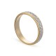 Alianza de oro bicolor 18k lapidada 4mm Oro Vivo