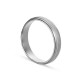 Alianza de oro blanco 18k lisa mate/brillo 4mm Oro Vivo