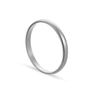 Alianza de oro blanco 18k 1/2 caña 2,5mm Oro Vivo