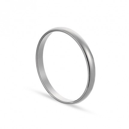 Alianza de oro blanco 18k 1/2 caña 2,5mm Oro Vivo