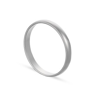 Alianza de oro blanco 18k 1/2 caña 3,5mm Oro Vivo