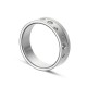Alianza de oro blanco 9k 8 diamantes ancha 0.13ct 6mm Oro Vivo