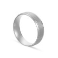 Aliança em ouro branco 9K centro texturizados 6mm Oro Vivo