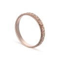 Aliança em ouro rosa 9K lapidada de 3mm Oro Vivo