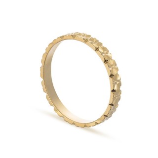 Alianza de oro amarillo 9k facetada 2 5mm Oro Vivo