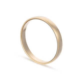 Alianza de oro amarillo 9k 1/2 caña plana 3mm Oro Vivo