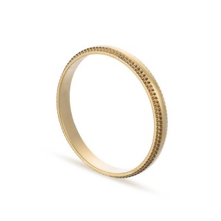 Alianza de oro amarillo 9k lisa bordes labrados 2.5mm Oro Vivo