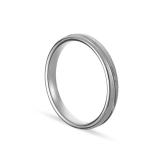 Alianza de oro blanco 9k lisa confort 3mm Oro Vivo