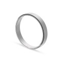 Alianza de oro blanco 9k confort 4mm Oro Vivo