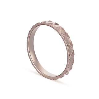 Alianza de oro rosa 9k triángulos 3mm Oro Vivo
