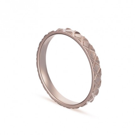 Alianza de oro rosa 9k triángulos 3mm Oro Vivo