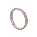 Aliança em ouro rosa 9K triângulos 3mm Oro Vivo