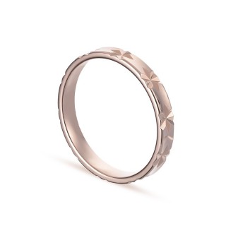 Alianza de oro rosa 9k estrellas 3mm Oro Vivo