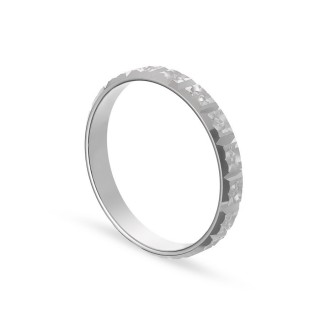 Alianza de oro blanco 9k cuadrados 3mm Oro Vivo