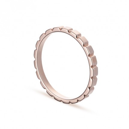 Alianza de oro rosa 9k rectángulos 2mm Oro Vivo