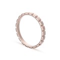 Aliança em ouro rosa 9K retângulos 2mm Oro Vivo