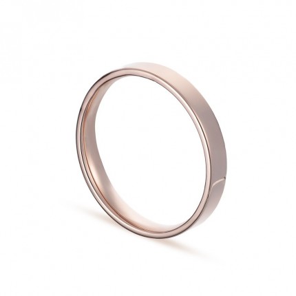 Alianza de oro rosa 9k lisa confort 3mm Oro Vivo