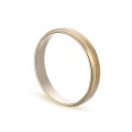 Aliança em ouro amarelo 9K com mate e brilho 4mm Oro Vivo